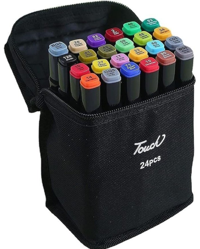 Marker set (24 colors) with a bag