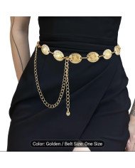 High-end Vintage Women's Golden Waist Chain: Suitable for Daily Wear, Banquets, and Various Formal