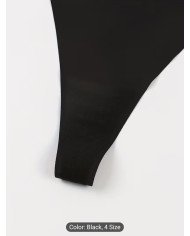 Women's Sexy Black Slim-fit Comfortable Breathable Panties with Playful Pink Lip Print,