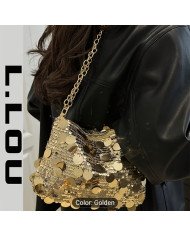 Bling Sequin Crossbody Bag with Detachable Strap & Zipper Closure - Sparkling Shoulder Purse Suitable
