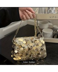 Bling Sequin Crossbody Bag with Detachable Strap & Zipper Closure - Sparkling Shoulder Purse Suitable