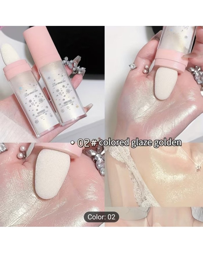 3color High Light Flapping Powder Brightens The Whole Height of The Face,