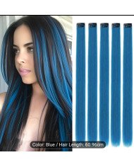 5pcs Set of Synthetic Wig Extensions to Increase Female Hair Color. Use Clips to Clip Your