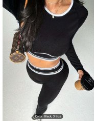 European and American Seamless Contrast Yoga Set, Quick-Dry Skin-Friendly High-Elasticity Fitness Top