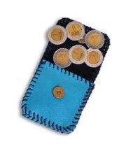Leather Hand made Case for coins & accessories