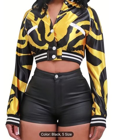 "Women's Solid Color Street-Style Sexy Coated Shorts"