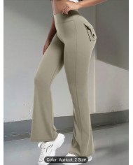 Women'S Classic High-Waisted Cargo Flared Pants, Featuring a Casual Design with Pleats at The