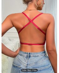 A Seamless, Comfortable Deep V Bra Designed for Enhancing Small Breasts, Featuring