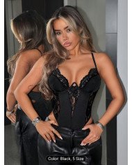 Women'S Sexy Bodysuit, Elegant Party Jumpsuit, Fashion Fishbone Steel Ring