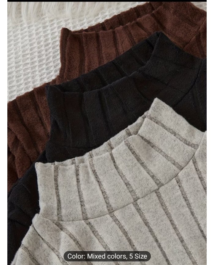 One-Pack of Boys' Striped and Solid Long-Sleeve Sweaters