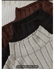 One-Pack of Boys' Striped and Solid Long-Sleeve Sweaters