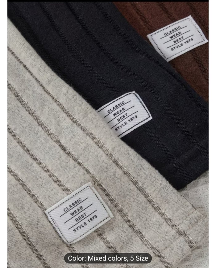 One-Pack of Boys' Striped and Solid Long-Sleeve Sweaters