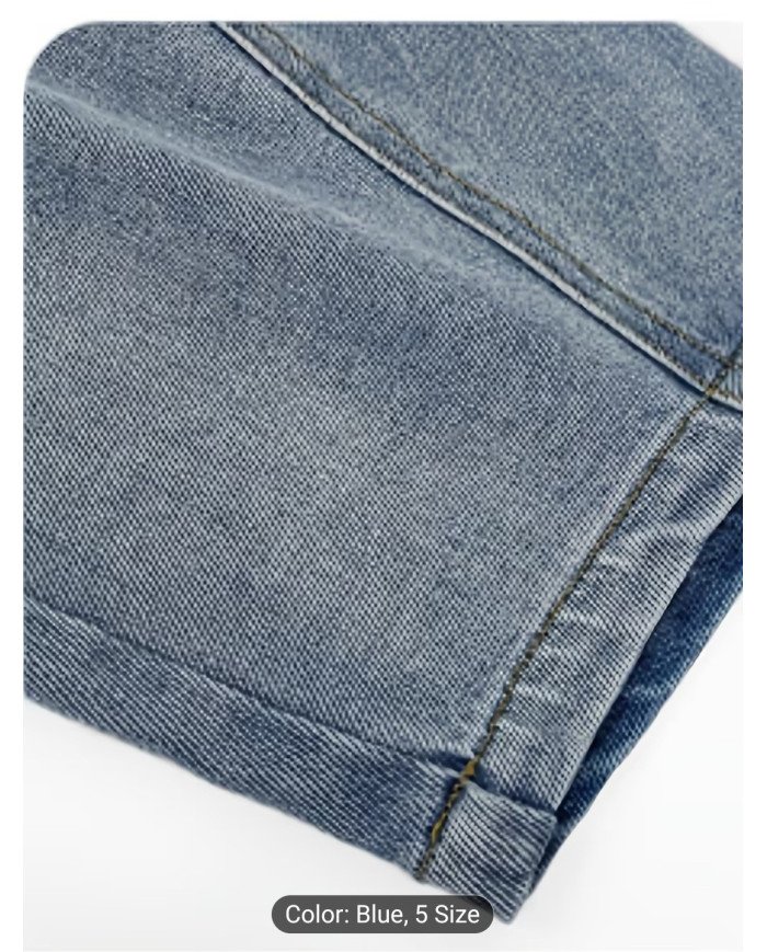 Boys' Spring And Autumn New Elastic Waist Casual Loose Denim Trousers, Single Piece