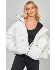 SIKSILK Winter jacket - white