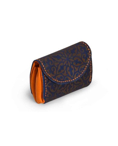 Leather Handmade Port Monet with Decorative Pattern