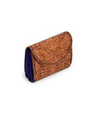 Leather Handmade Port Monet with Decorative Pattern