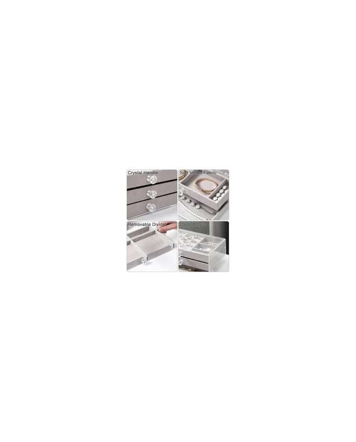 Clear Acrylic Jewelry Storage Box of 3 Drawers