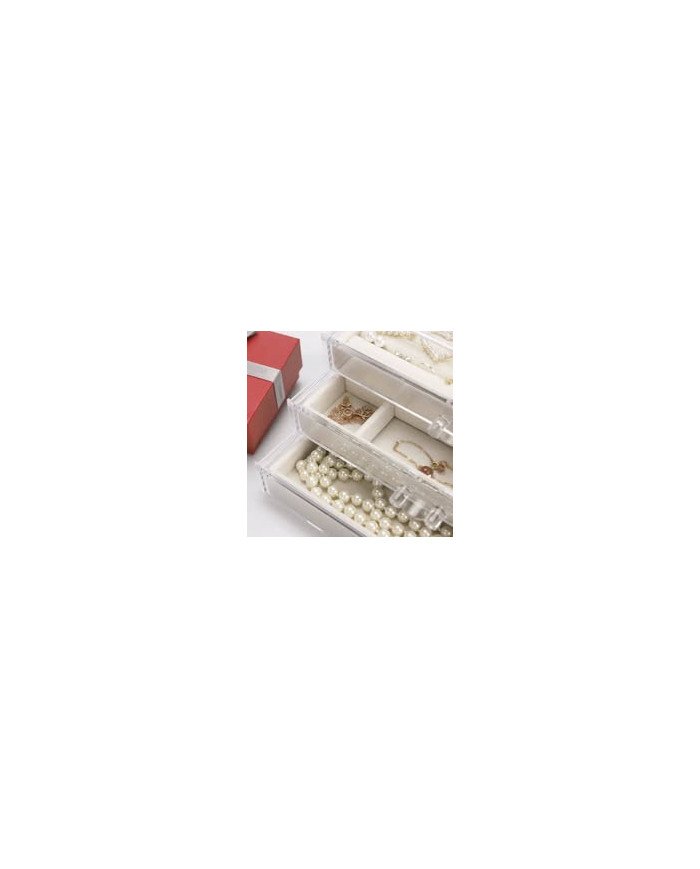 Clear Acrylic Jewelry Storage Box of 3 Drawers