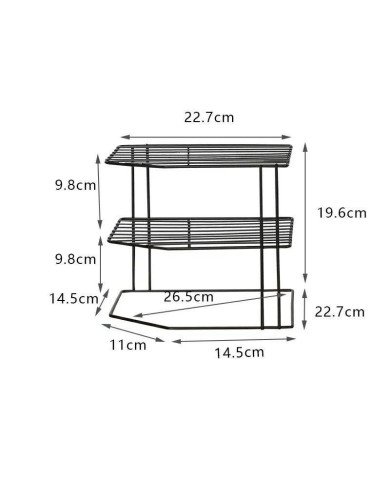 Kitchen Corner 3-Tiers Shelf