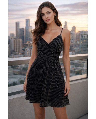 New Strapless Splicing Mesh Perspective Dress, Sexy Waist-cinching Bodycon