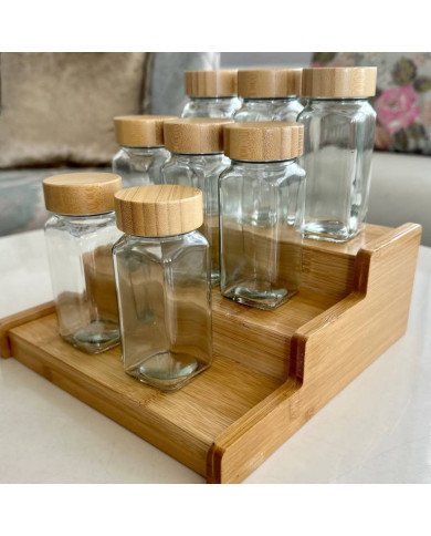 Glass Jar Set for Spices With Labels