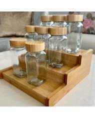 Glass Jar Set for Spices With Labels
