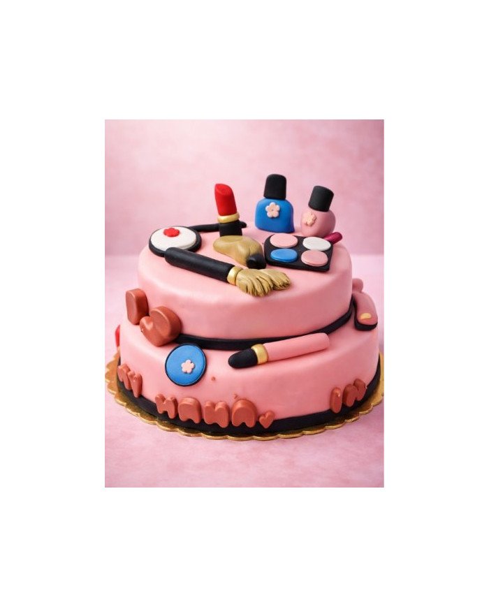 Luxury Fashionable Make up girly birthday cake 🎂