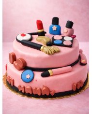 Luxury Fashionable Make up girly birthday cake 🎂