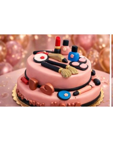 Luxury Fashionable Make up girly birthday cake 🎂