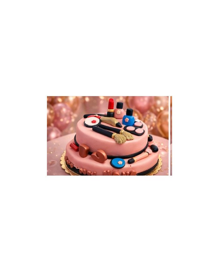 Luxury Fashionable Make up girly birthday cake 🎂