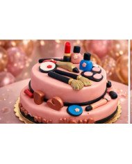 Luxury Fashionable Make up girly birthday cake 🎂