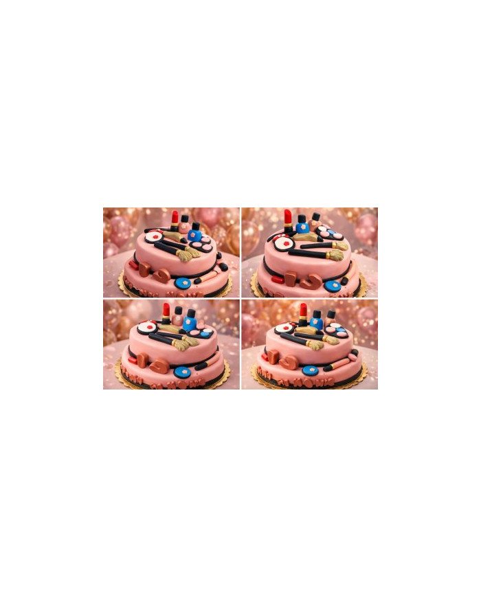 Luxury Fashionable Make up girly birthday cake 🎂