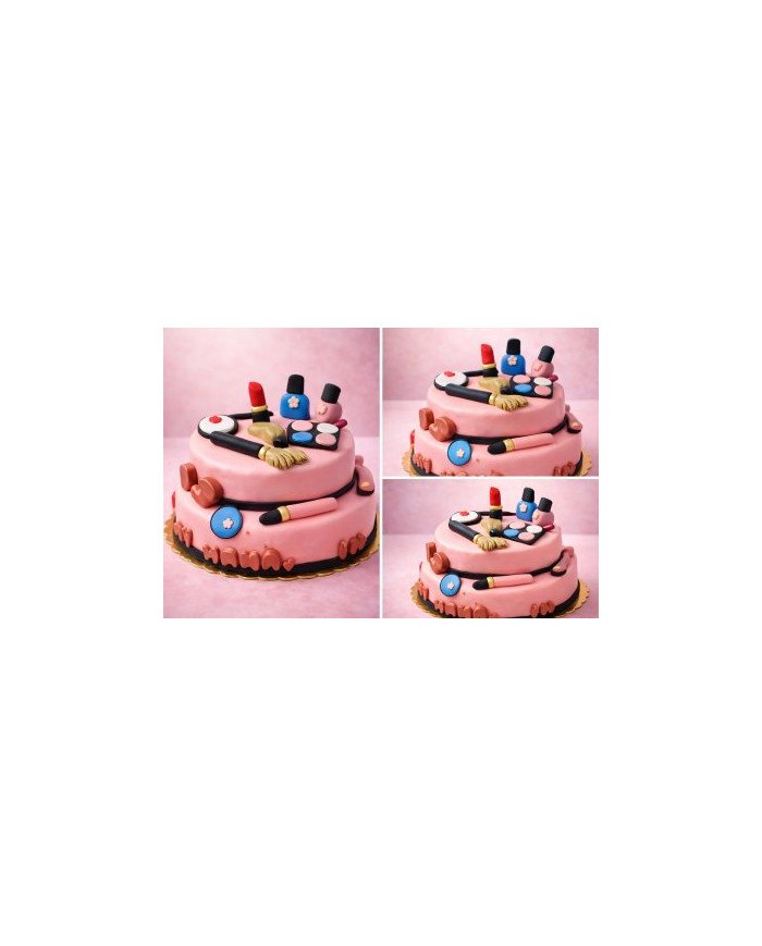 Luxury Fashionable Make up girly birthday cake 🎂