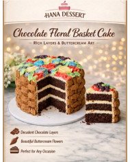 Chocolate floral basket cake 🎂