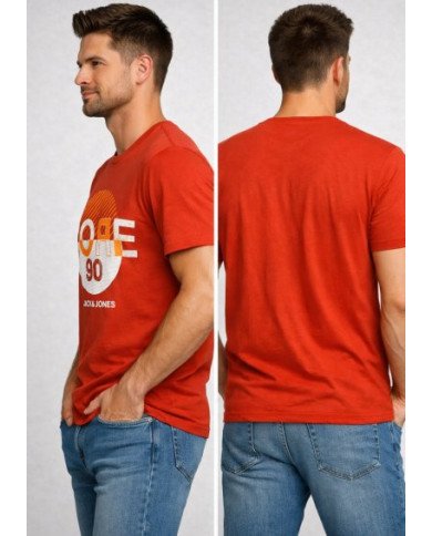 🔥 Jack & Jones CORE 90 – Men’s Red Graphic Tee