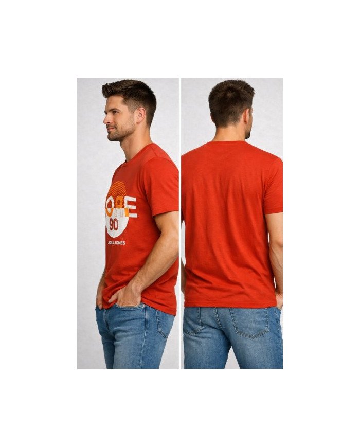 🔥 Jack & Jones CORE 90 – Men’s Red Graphic Tee