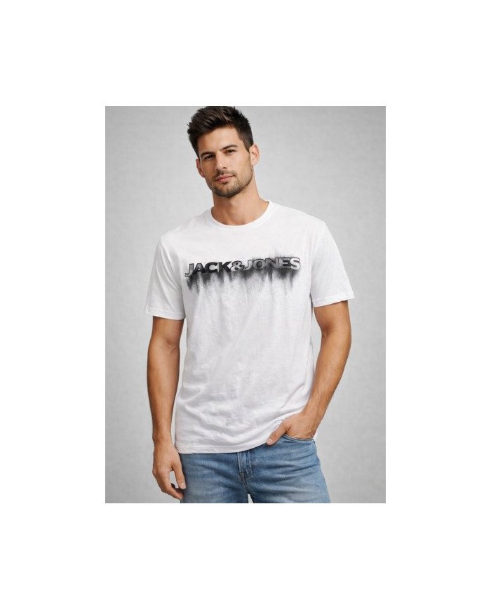 Jack & Jones Fade Logo White Men’s T‑Shirt