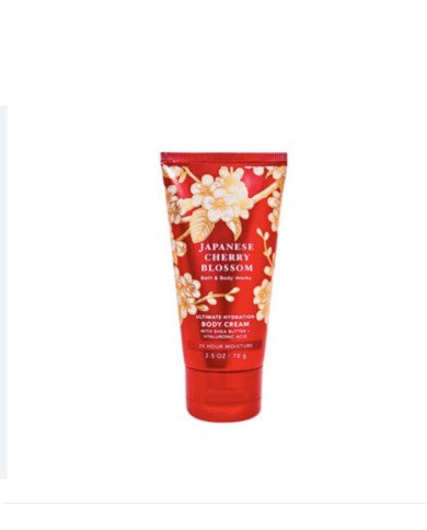 Bath & Body Works Japanese Cherry Blossom Ultimate Hydration Body Cream – 2.5 oz / 70g (Travel Size)