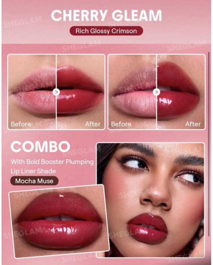 SHEGLAM Lip Plumper in shade Cherry Gleam